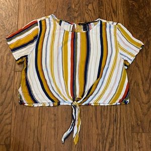 striped crop top